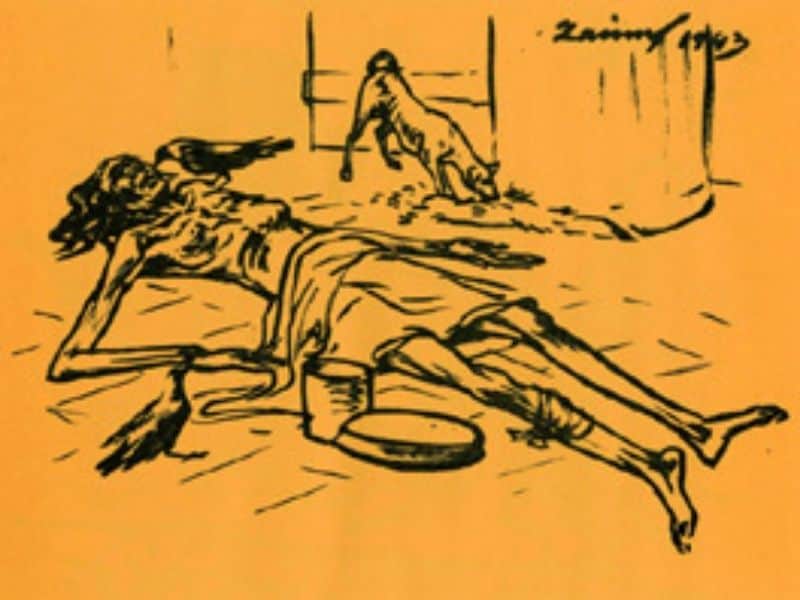 'Famine 1943', sketch by Zainul Abedin