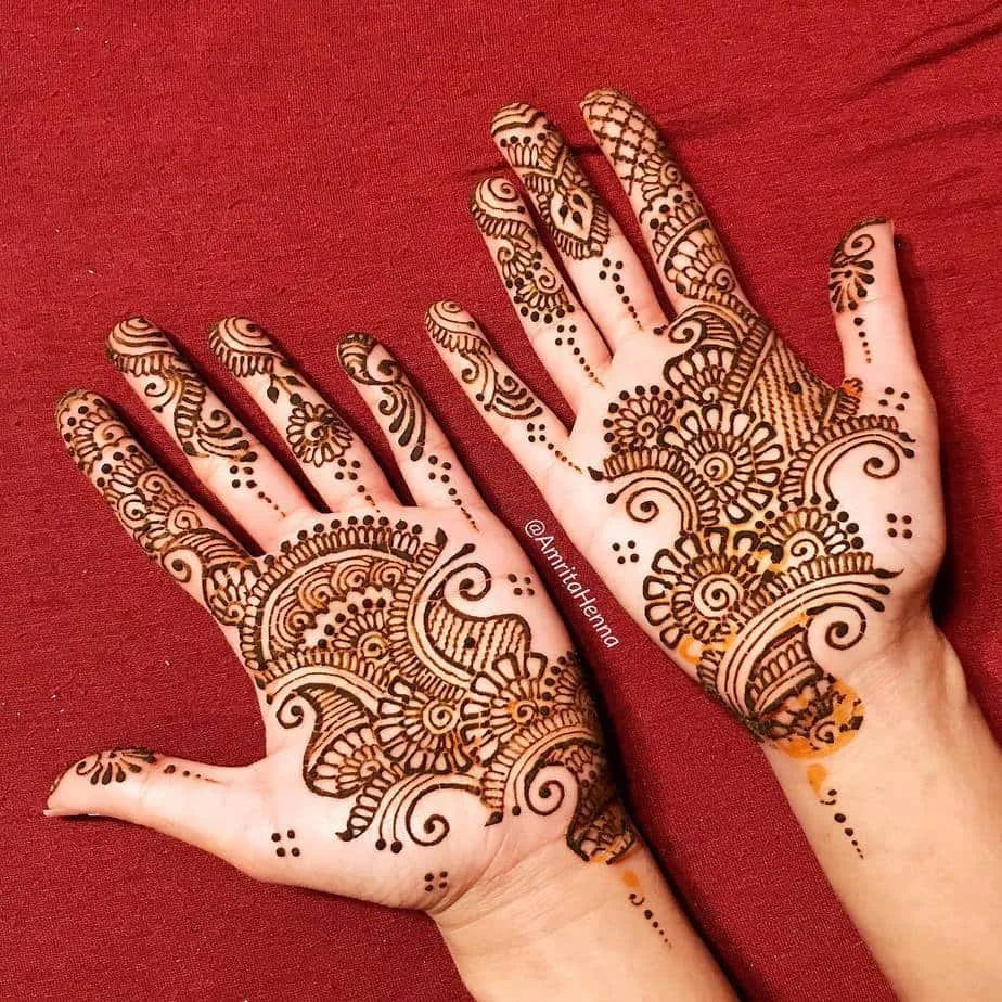 হলুদের মেহেদি ডিজাইন