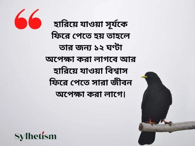 বিশ্বাস নিয়ে ক্যাপশন